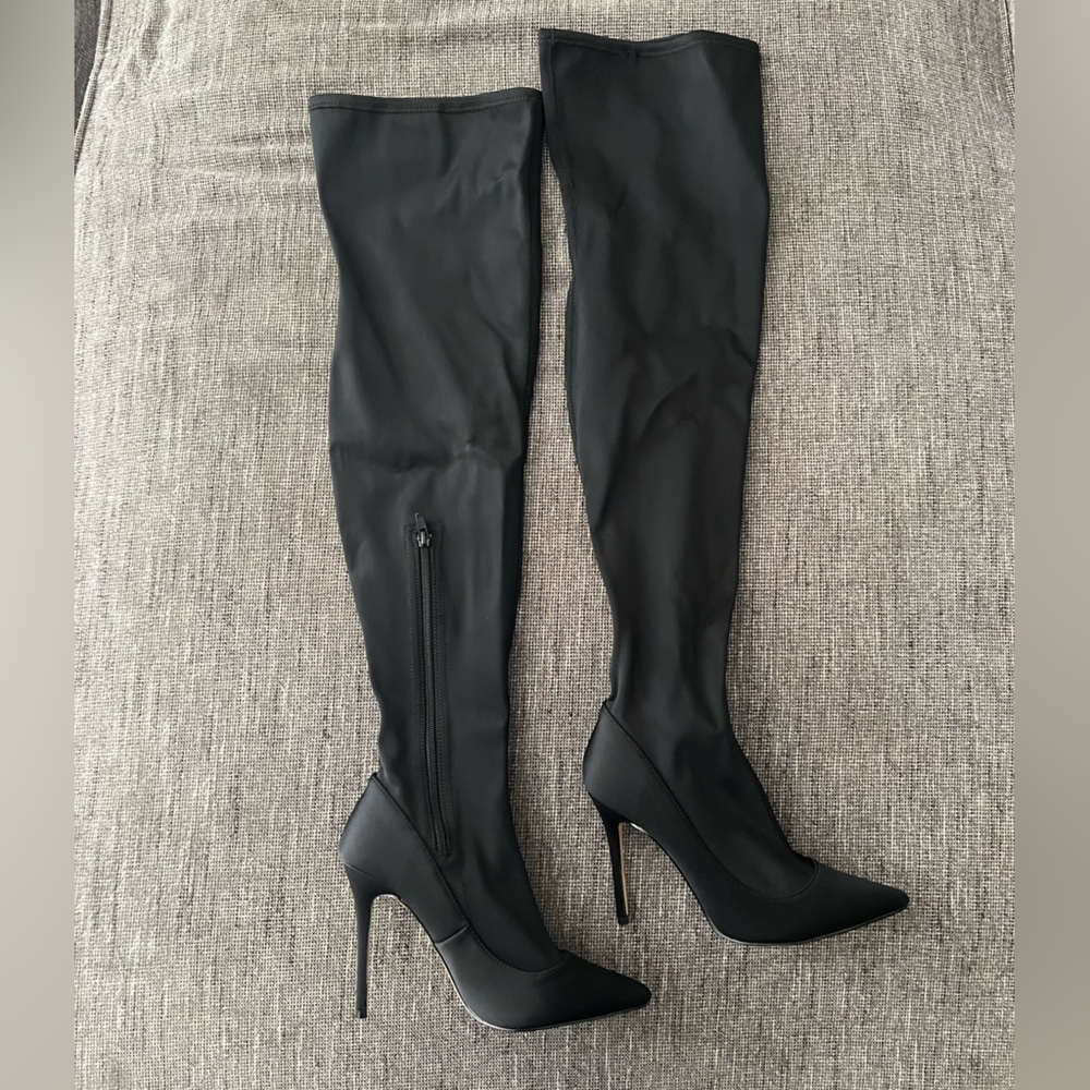 Novo Shoes Black Over the Knee Boots